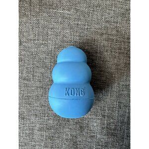 KONG Puppy Medium Dog Rubber Blue Chew Toy Natural Teething Healthy Chewing